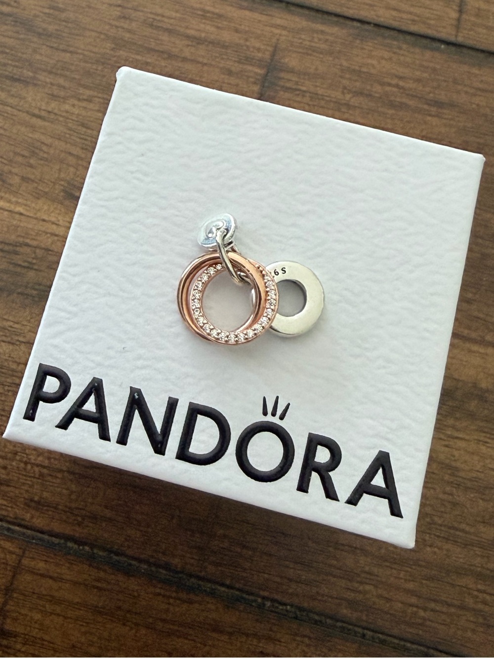Pandora Authentic ALWAYS TOGETHER Rose Gold Silver Tone S925 ALE Charm Heart